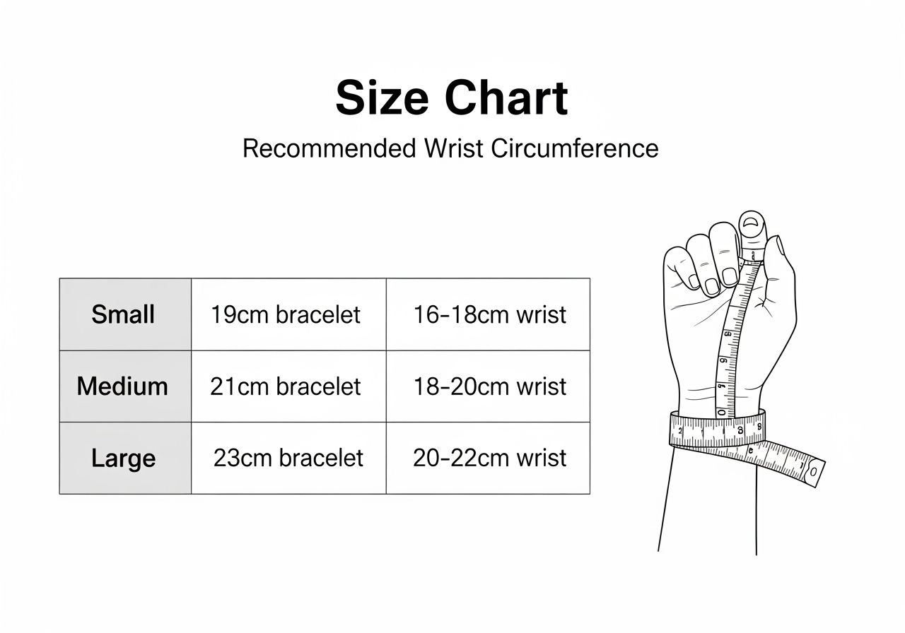 Split Link Bracelet Size Chart