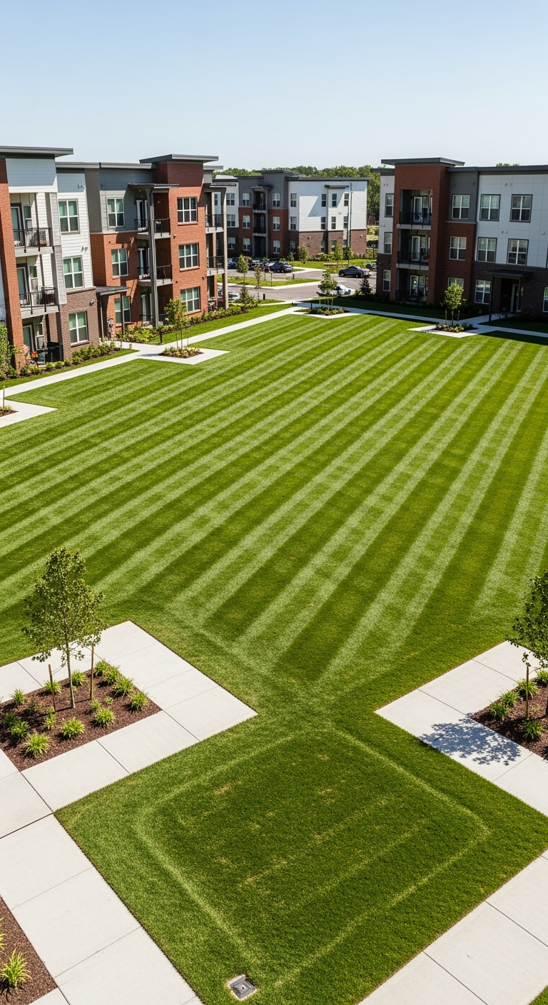 Commercial lawn care maintenance